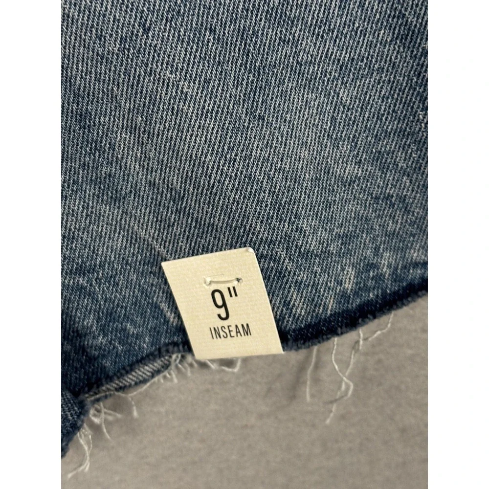 A.n.a Shorts Womens 2 Blue Highest-Rise 90 Denim Bermuda Raw Hem 9 Inseam NWT
